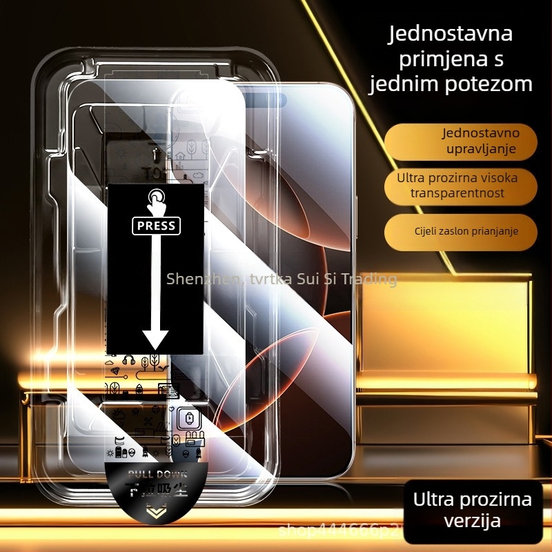 Kaljeno staklo zaštitnik zaslona za iPhone 14 Pro Max, bez rubova, HD puni zaslon, zaštita privatnosti