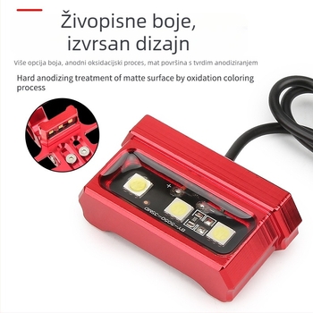 Motocikl stražnje svjetlo s CNC okvirom za tablicu od aluminijske legure, 12V