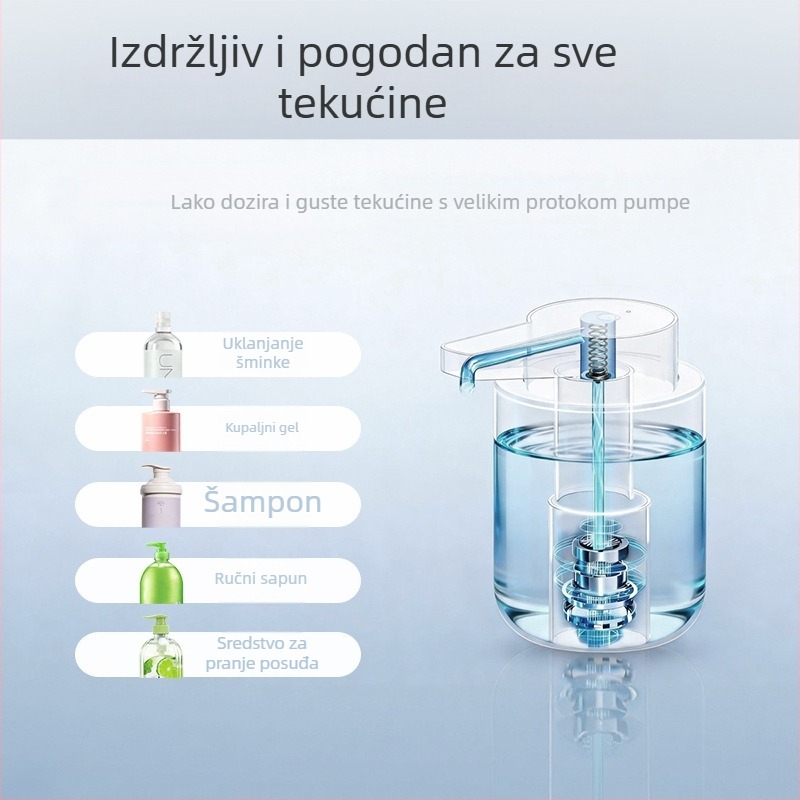 Automatski senzor tekućeg sapuna | ABS, indukcijska funkcija, montaža bez bušenja, QB06 Fun White