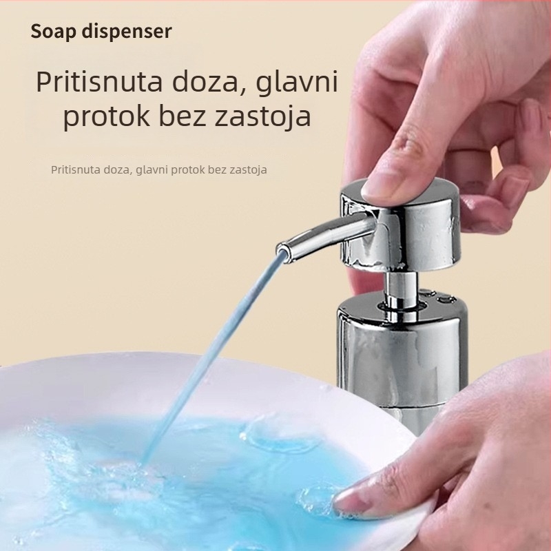Višenamjenski integrirani dozator sapuna – ABS, elektroplating, DTQJ marka, ručno pritiskanje