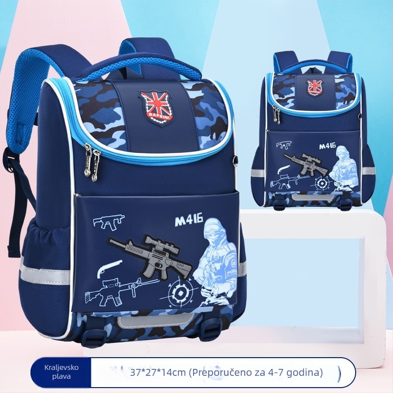 Dječji ruksak za vrtić s zakrivljenim naramenicama, Oxford platno, prozračan, vodootporan, otporan na habanje, najlonska podstava, anime crtani uzorak