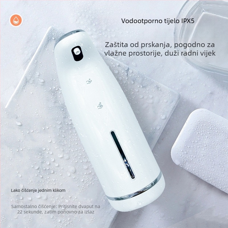 Dispenser pjene za dezinfekciju ruku sa senzorom, zidni, bez kontakta, PC+ABS, 315 g, moderan minimalistički dizajn