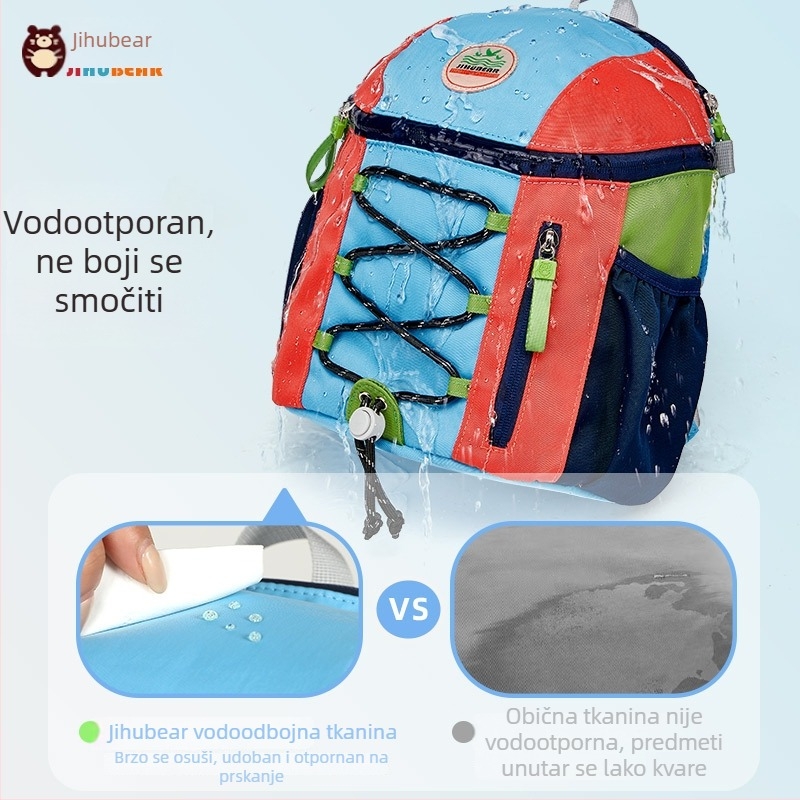 Dječja školska torba Almost bears, prozračna, vodootporna, ultralaka, s zakrivljenim naramenicama i zaštitom kralježnice
