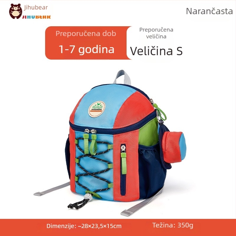 Dječja školska torba Almost bears, prozračna, vodootporna, ultralaka, s zakrivljenim naramenicama i zaštitom kralježnice