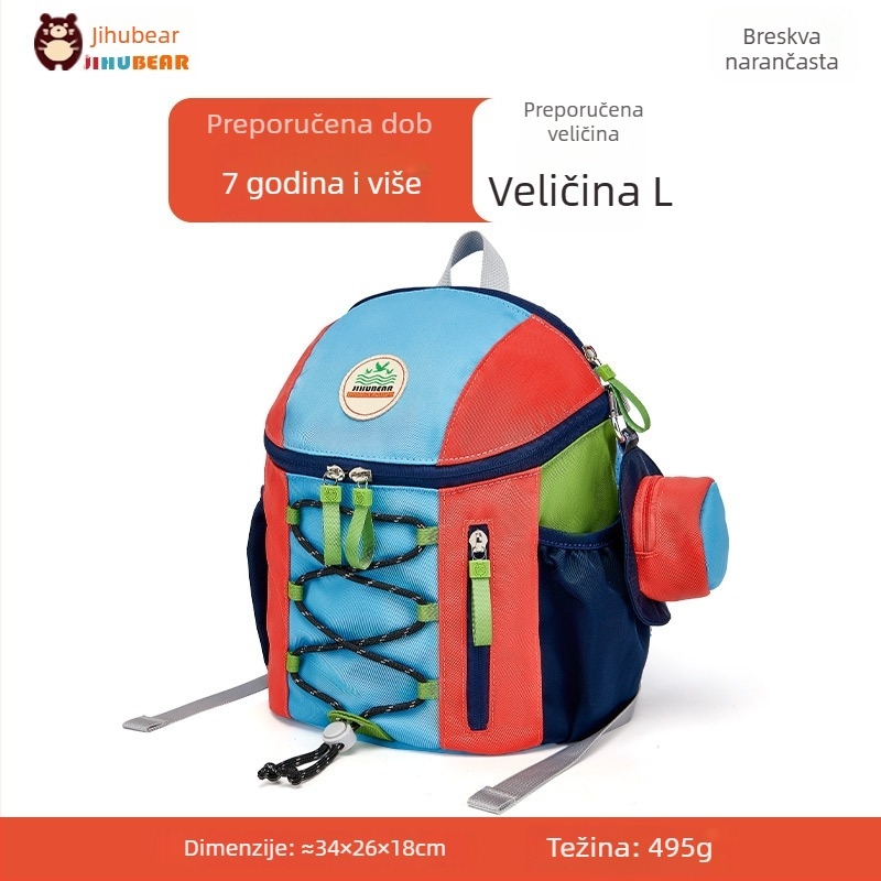 Dječja školska torba Almost bears, prozračna, vodootporna, ultralaka, s zakrivljenim naramenicama i zaštitom kralježnice