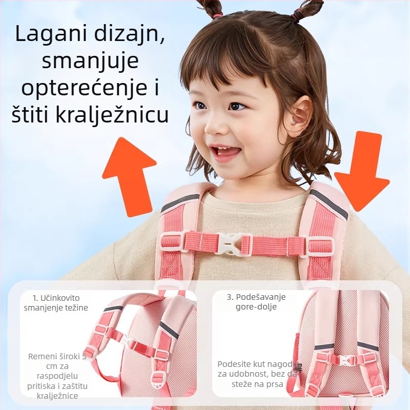 Ruksak za vrtić, unisex, s motivom zeca, dizajn protiv gubitka, zakrivljene naramenice, uzorak prijevoznih sredstava