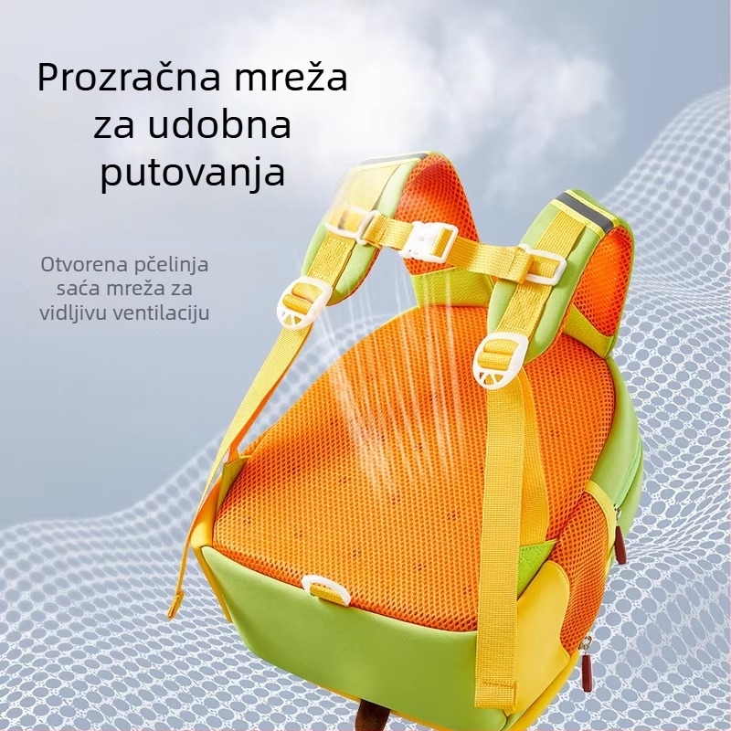 Ruksak za vrtić, unisex, s motivom zeca, dizajn protiv gubitka, zakrivljene naramenice, uzorak prijevoznih sredstava
