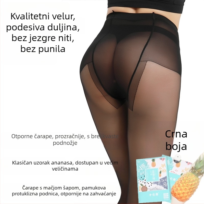 Ženske čarape od velūra najlona, tanke, bikini kroj, duljina cijevi, 80–90% najlona