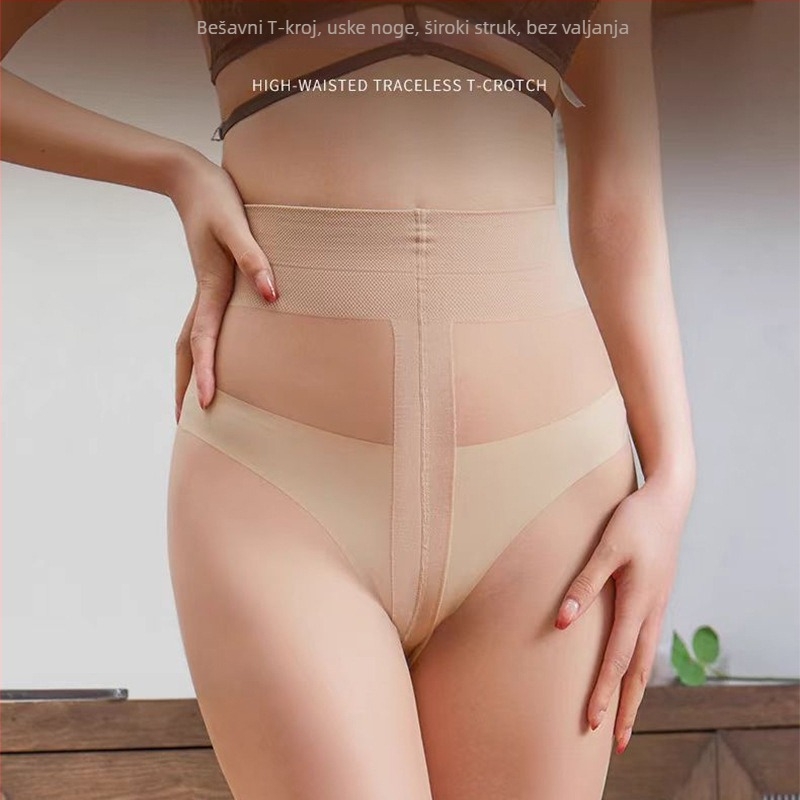 Ženske hulahopke visokog struka za podizanje stražnjice, ultra-tanke, jednobojni uzorak, 5D denier, najlon, puna duljina, baršunasti materijal