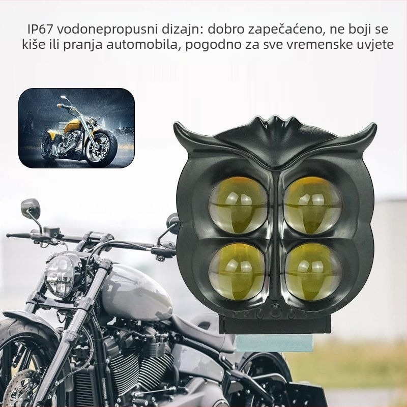 Motociklističko LED prednje svjetlo s visokim i nizkim snopom, 2000LM, 12-80V, IP67, aluminijska legura