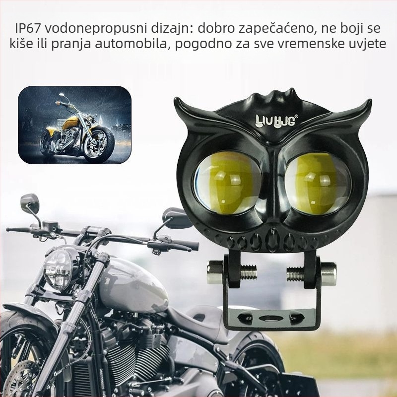Motociklističko LED prednje svjetlo s visokim i nizkim snopom, 2000LM, 12-80V, IP67, aluminijska legura