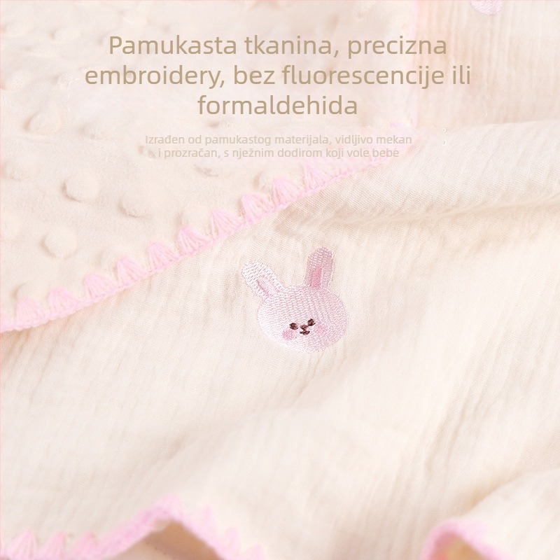 Dječja deka od 100% pamuka, 300-500 g, za novorođenčad do 6 godina, sve četiri sezone, stil laganog luksuza