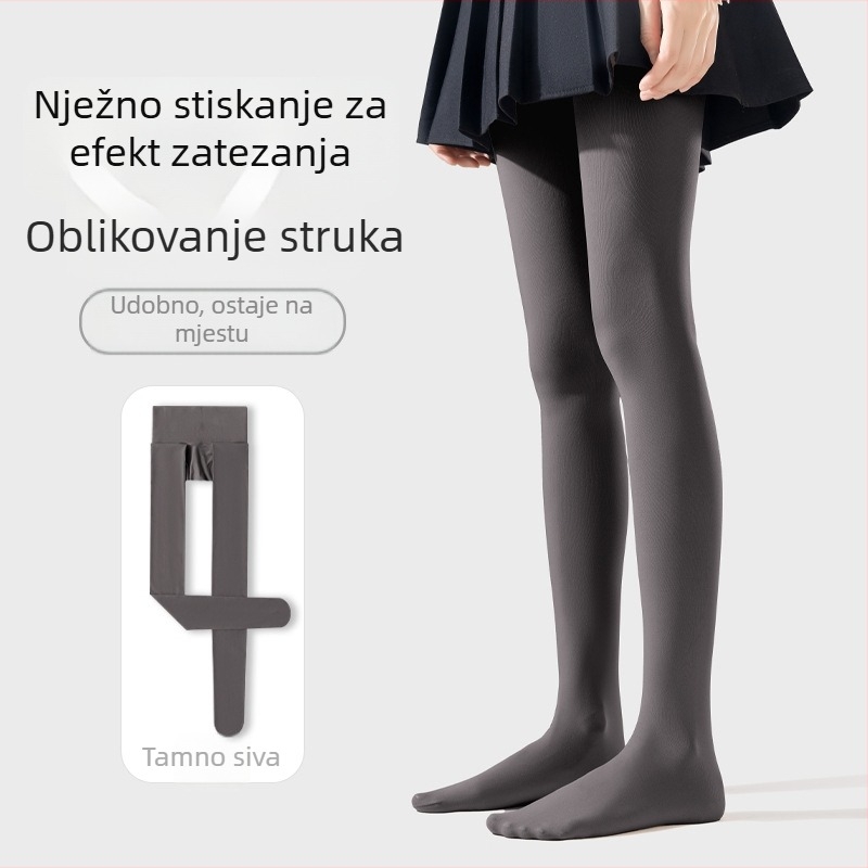 Nylon bešavne tajice s UV zaštitom, tanke, s nogama