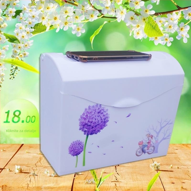 Kutija za rolice toaletnog papira – PP materijal, kompatibilna s rolicama, moderan jednostavan stil, višenamjenski dizajn.