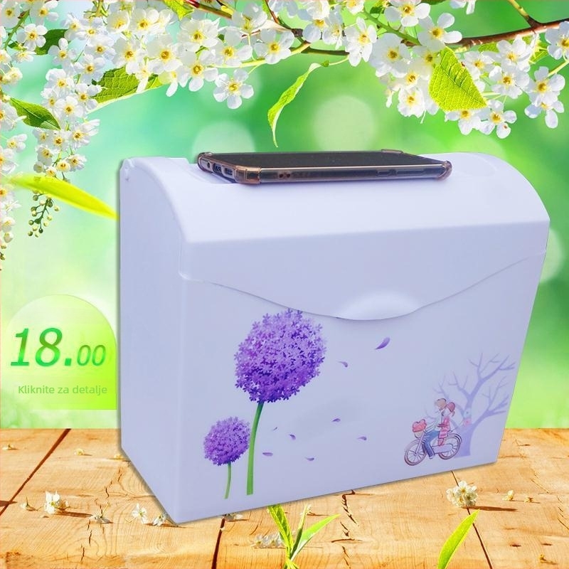 Kutija za rolice toaletnog papira – PP materijal, kompatibilna s rolicama, moderan jednostavan stil, višenamjenski dizajn.