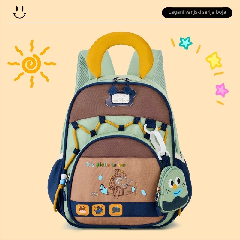 Dječji školski ruksak – prozračan, ultralak, otporan; materijal: najlon; podstava: poliester; uzorak: anime crtani film; nosivi sustav: zakrivljene naramenice; unisex