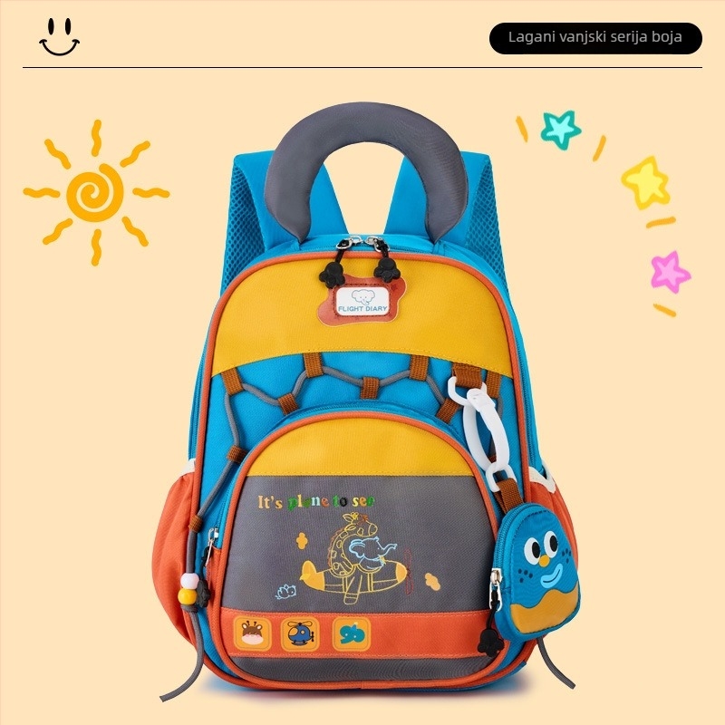 Dječji školski ruksak – prozračan, ultralak, otporan; materijal: najlon; podstava: poliester; uzorak: anime crtani film; nosivi sustav: zakrivljene naramenice; unisex