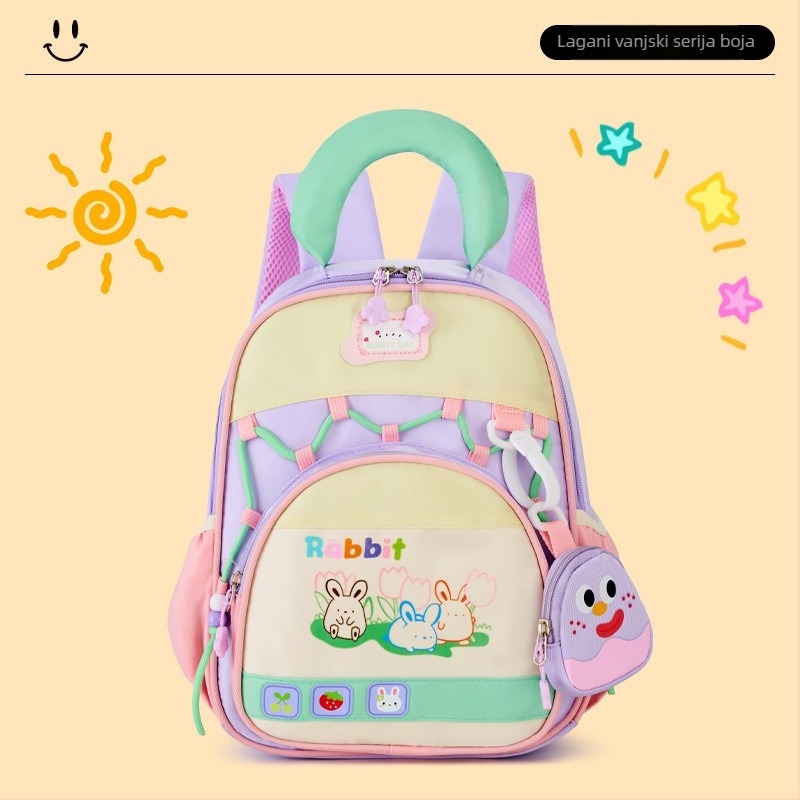 Dječji školski ruksak – prozračan, ultralak, otporan; materijal: najlon; podstava: poliester; uzorak: anime crtani film; nosivi sustav: zakrivljene naramenice; unisex