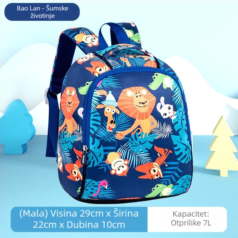 Unisex ruksak za djecu s dinosaurom uzorkom, od poliestera i najlona, prozračan, vodootporan, protiv krađe, naramenice s zračnim jastučićem