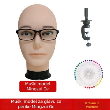 Model glave za periku za cosplay s držačem, model RBE-GT09; materijal kose: K silk / p silk; frizura paruke: anime cosplay; duljina kose: srednja do dugačka; opseg glave: velik