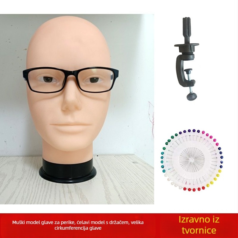 Model glave za periku za cosplay s držačem, model RBE-GT09; materijal kose: K silk / p silk; frizura paruke: anime cosplay; duljina kose: srednja do dugačka; opseg glave: velik