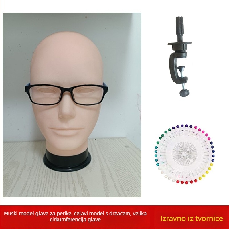 Model glave za periku za cosplay s držačem, model RBE-GT09; materijal kose: K silk / p silk; frizura paruke: anime cosplay; duljina kose: srednja do dugačka; opseg glave: velik