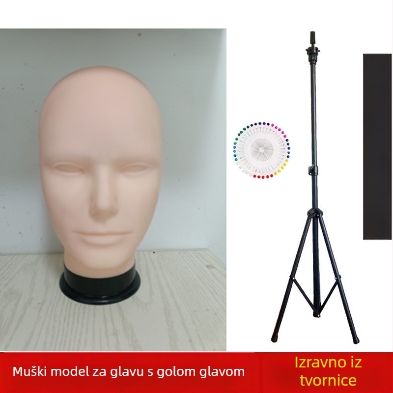 Model glave za periku za cosplay s držačem, model RBE-GT09; materijal kose: K silk / p silk; frizura paruke: anime cosplay; duljina kose: srednja do dugačka; opseg glave: velik