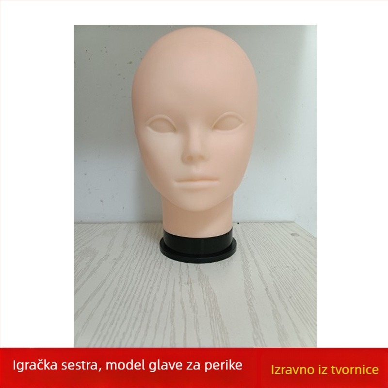 Model glave za periku za cosplay s držačem, model RBE-GT09; materijal kose: K silk / p silk; frizura paruke: anime cosplay; duljina kose: srednja do dugačka; opseg glave: velik