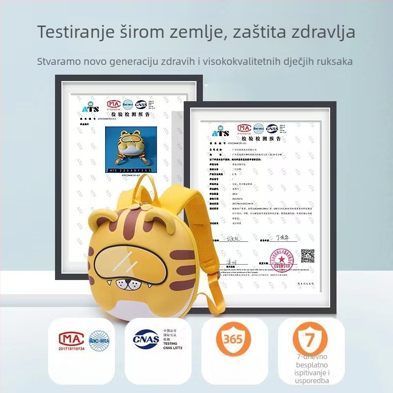 Excellent EVA dječji ruksak, medvjeđi uzorak, dječji stil, zakrivljene naramenice, za uzrast 3–6 godina