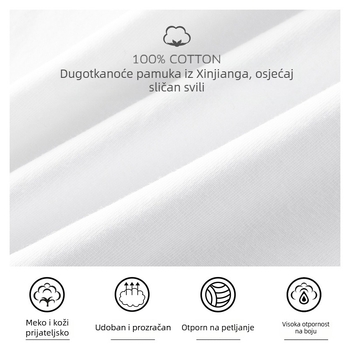 Muška pamučna majica s dugim rukavima i visokim ovratnikom, slobodnog kroja, jednobojna (pamuk; dugi rukavi; visok ovratnik; slobodan kroj; jednobojna)