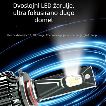 LED žarulje za prednja svjetla, kompatibilne s H1/H4/H7/H11/9005/9006/9012, 130W po paru, 12V, IP68, vijek trajanja 50000h, 5000–11000 lm