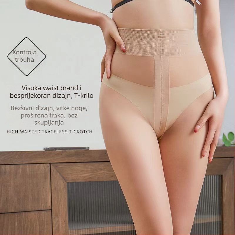 Baršunaste najlonke za podizanje stražnjice – tanke, visoki struk