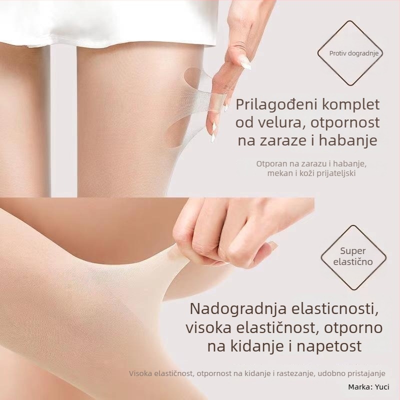 Baršunaste najlonke za podizanje stražnjice – tanke, visoki struk