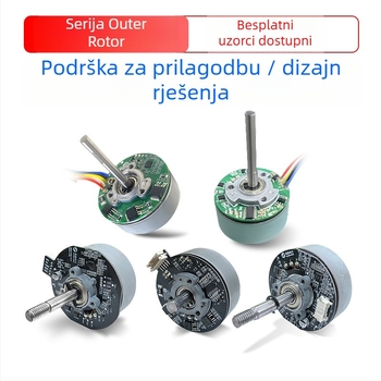 Bezkefni DC motor 5520 s vanjskim rotorom, tih rad, Hall senzor, mikromotor