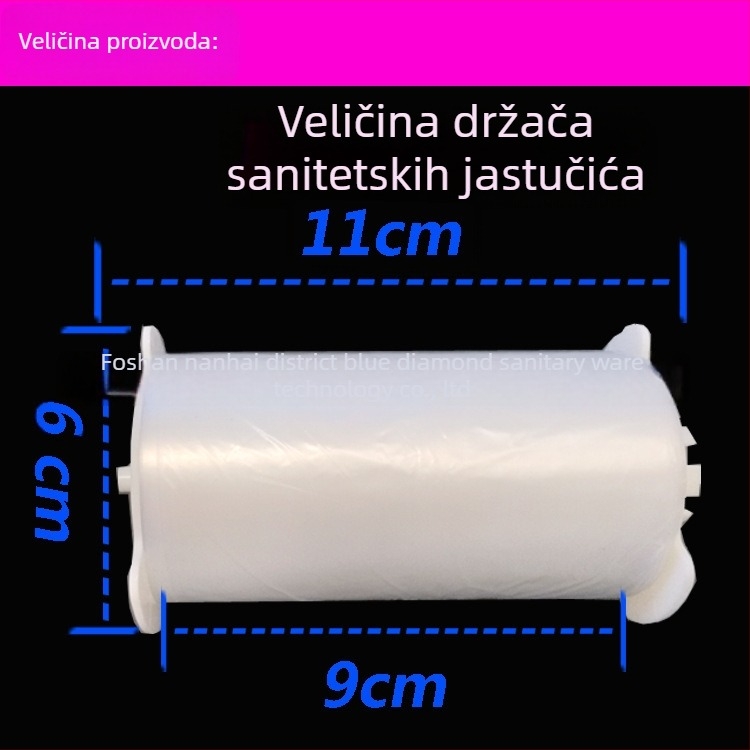 Plastično kućište za poklopac WC-a – jednokratne higijenske rolice, 25 rola u kutiji, inteligentni automatski set za zamjenu, kutija 277×277×123 mm