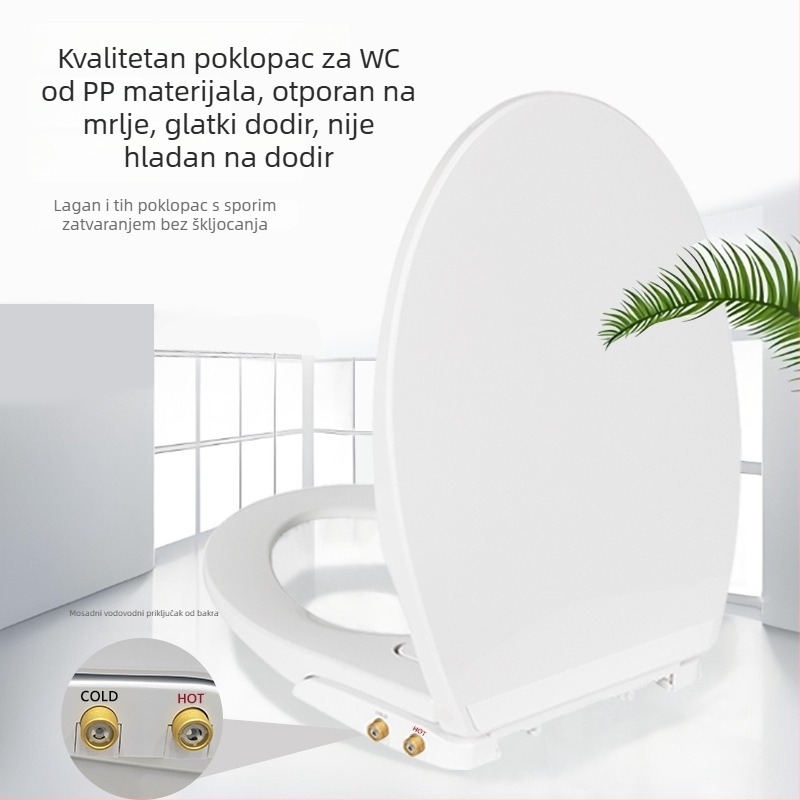 Pametan neelektrični nastavak za WC sjedalo s prilagodljivim tlakom vode, toplа/hladna, PP materijal, model LSCOLO-901/902/903