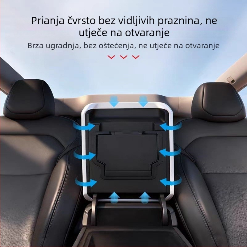 Yingtu tekući silikon poklopac za pretinac naslona za ruku za Tesla Model 3/Y/YL – prilagodljiv dodatak
