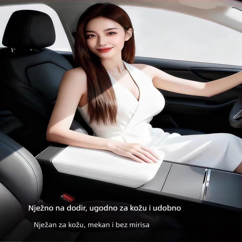 Yingtu tekući silikon poklopac za pretinac naslona za ruku za Tesla Model 3/Y/YL – prilagodljiv dodatak