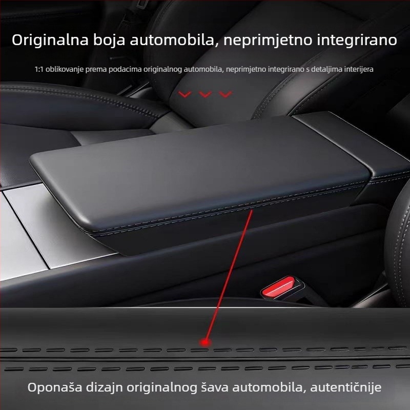 Yingtu tekući silikon poklopac za pretinac naslona za ruku za Tesla Model 3/Y/YL – prilagodljiv dodatak