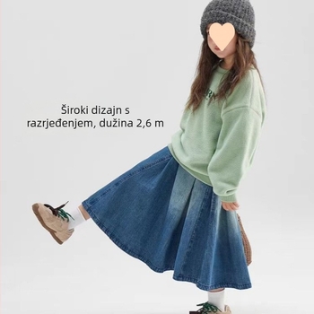 NORNS GIRL dječja suknja s gradientnom siluetom kišobrana, apstraktni uzorak, proljeće i jesen