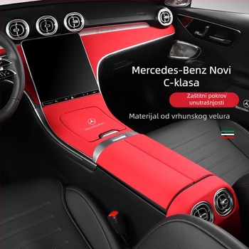 Mercedes-Benz unutarnja ploča središnje konzole — velur koža, kompatibilan s W206