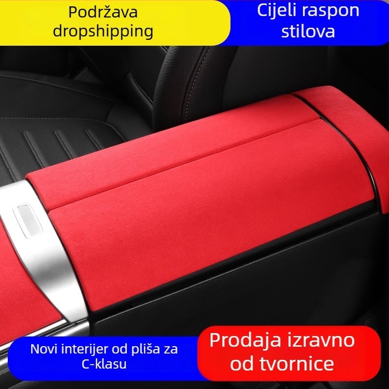 Mercedes-Benz unutarnja ploča središnje konzole — velur koža, kompatibilan s W206