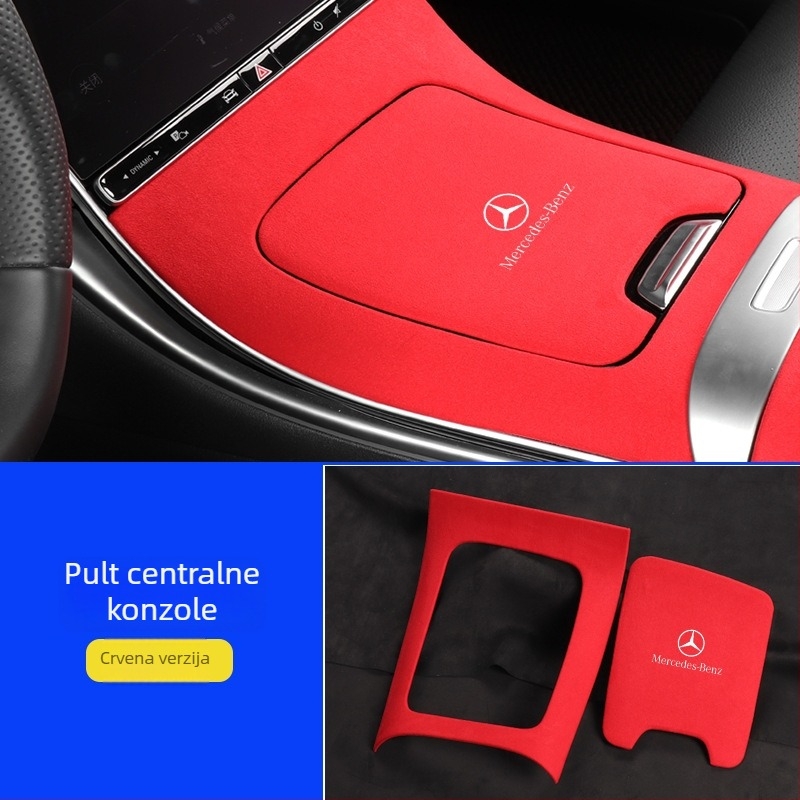 Mercedes-Benz unutarnja ploča središnje konzole — velur koža, kompatibilan s W206