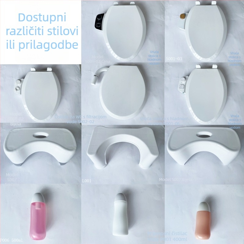 Pistolj za tuširanje WC-a, ručni, s mogućnošću podešavanja tlaka vode – ABS, model H009-01