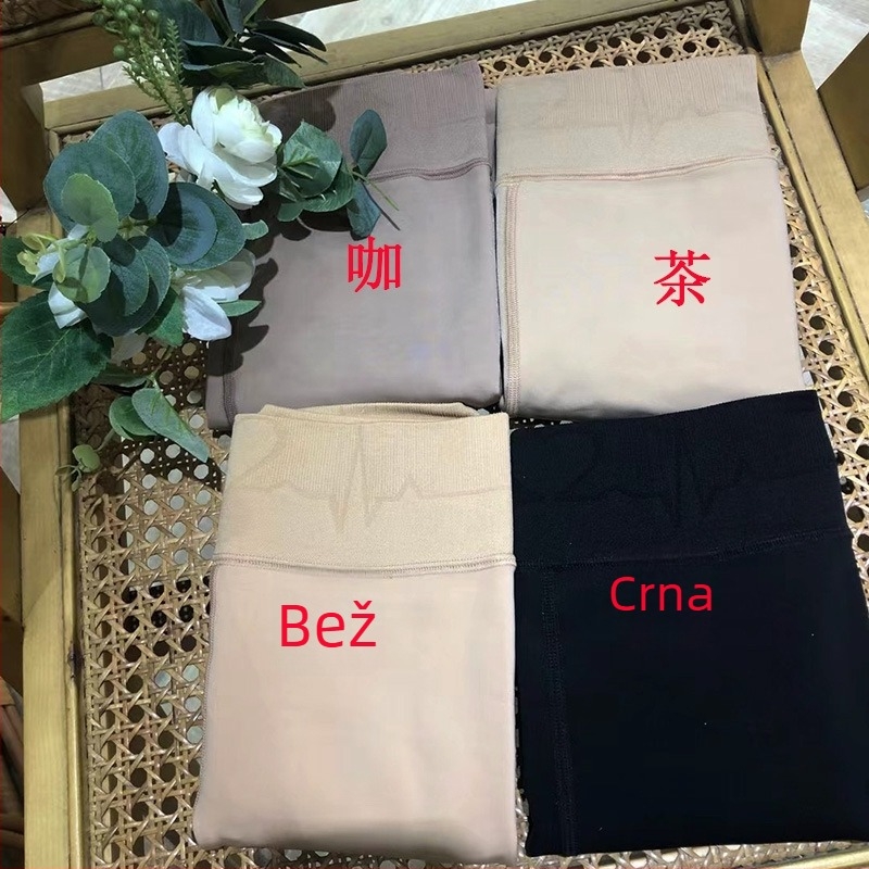 Chen 90508 oblikujuće tajice s kontrolom trbuha i podizanjem bokova, srednje debljine, s fleec podstavom, s nogavicama