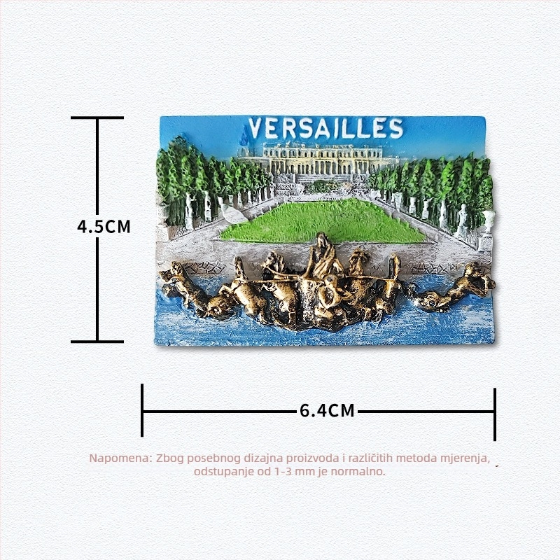 Magnet za frižider od smole s francuskim znamenitostima, suvenir s putovanja, moderni minimalistički stil
