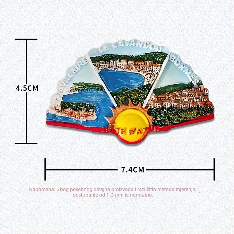 Magnet za frižider od smole s francuskim znamenitostima, suvenir s putovanja, moderni minimalistički stil