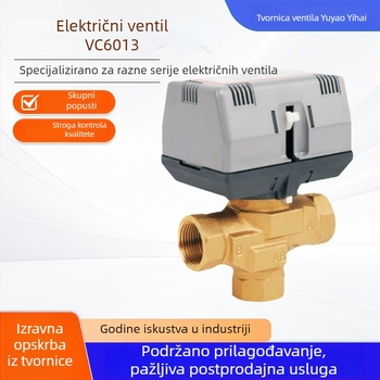 Električna dvostruka ventila DN20, 220V, kuglični tip, pravocrtni protok, za hladnu i toplu vodu