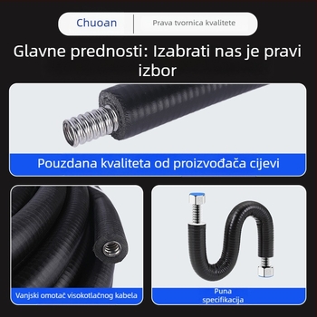 304 nehrđajući čelik, izolirana kovana cijev za solarni bojler, dovod i odvod tople i hladne vode