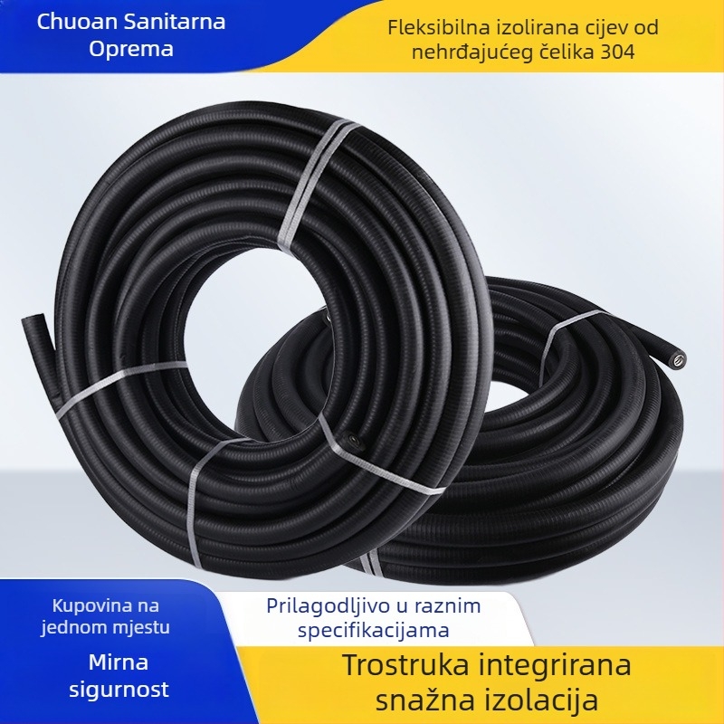 304 nehrđajući čelik, izolirana kovana cijev za solarni bojler, dovod i odvod tople i hladne vode